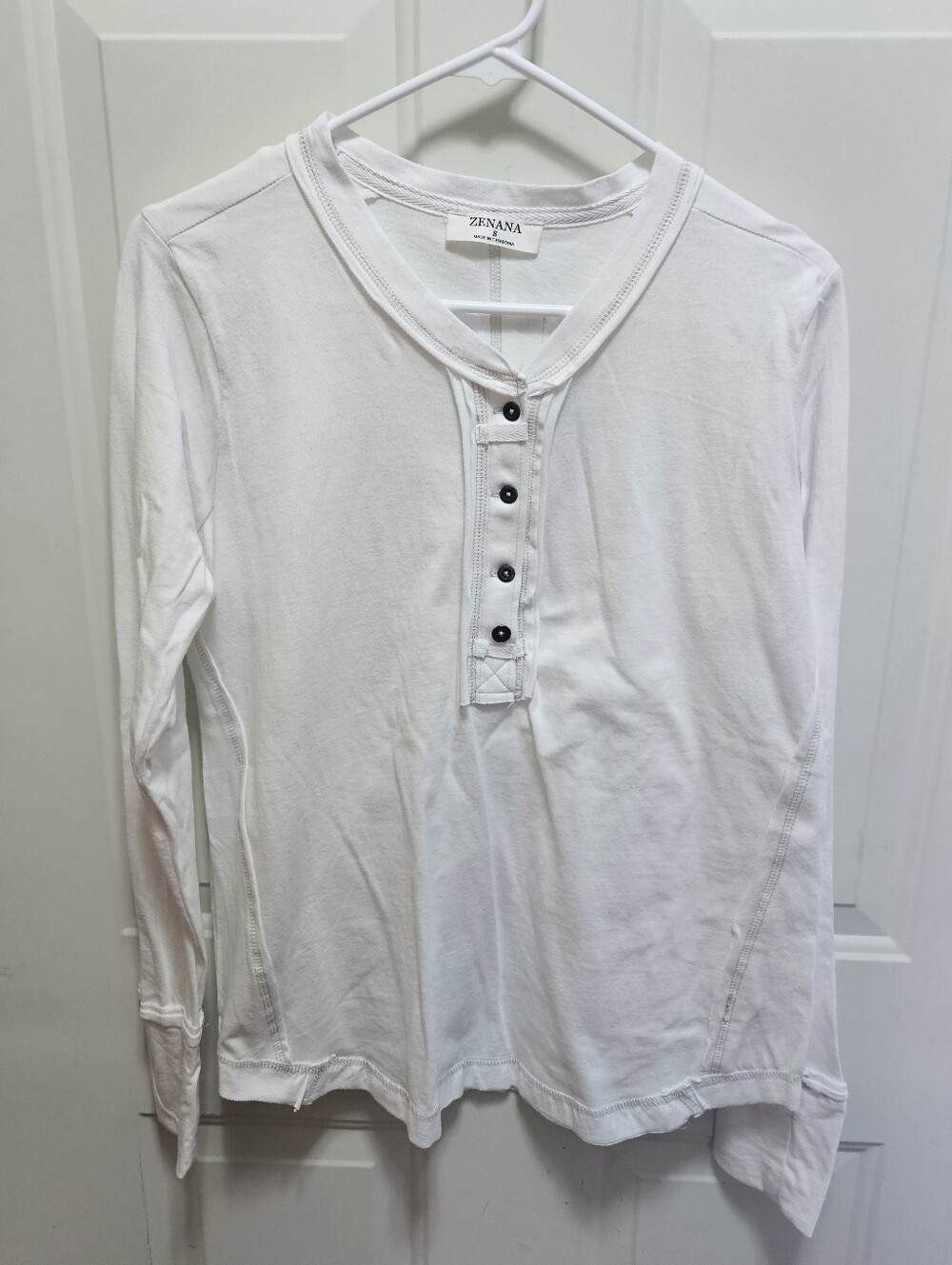 Zenana Long Sleeve Henley Top